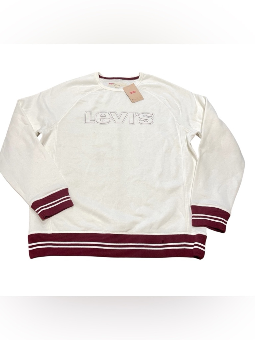 Levi’s Burgundy/Cream sweatshirt Men’s Size L NWT